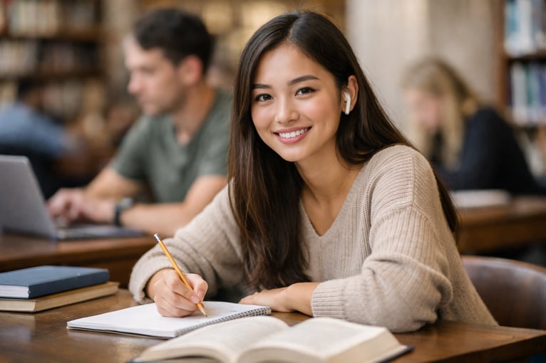 Student in Photographic Style with No Text in Image
